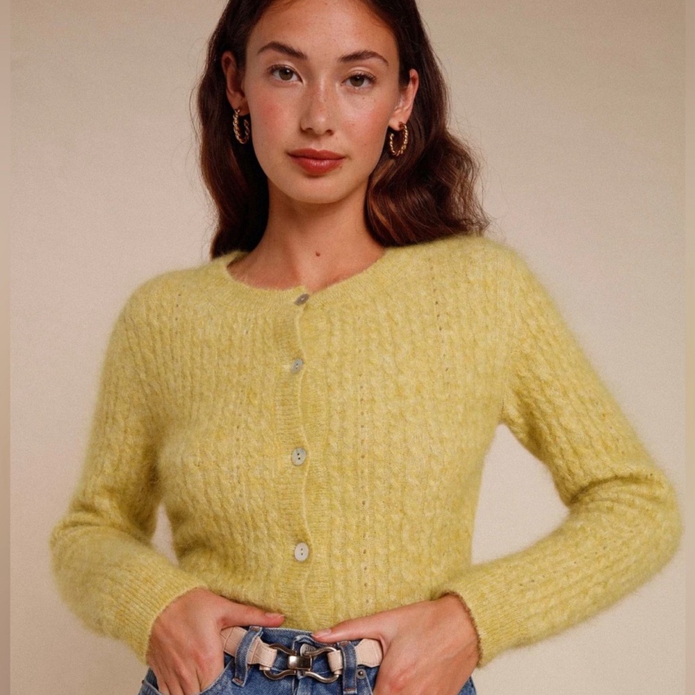 Rouje Paris alpaca/mohair cardigan sweater NWT